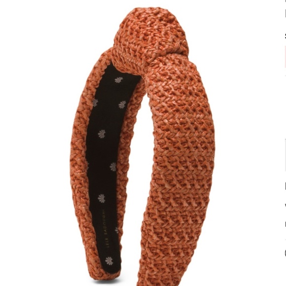 NWT LELE SADOUGHI Coral Raffia Knotted Headband main image 4